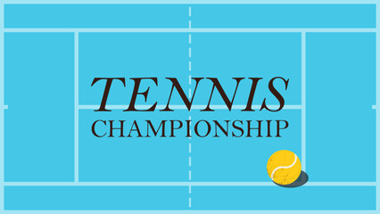 Banner of tennis championship. Poster for tournament promo, social media, web or print, etc.