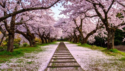 Cherry blossom pathway