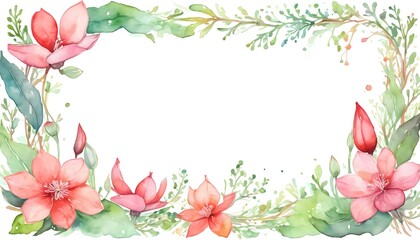 Elegant watercolor camellia flowers frame for creative invitations and heartfelt greetings for special occasions and celebrations Generative AI