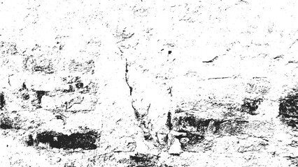 grunge distressed texture overlay background, vintage black and white wall surface texture, rough cracked abstract texture for design, old worn peeling paint texture template