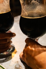 dark beer at the bar