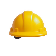 Fototapeta premium Safety First: A close-up shot of a sturdy construction helmet, a symbol of workplace safety, against a pristine backdrop.
