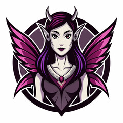 woman dressed in a black dress with wings, Beautiful ballerina princesses dancing on white background