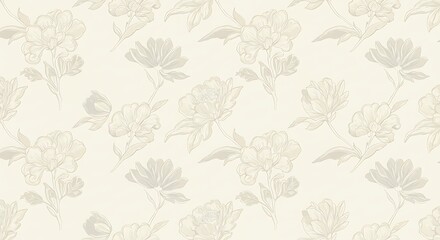 Light beige floral sketch design