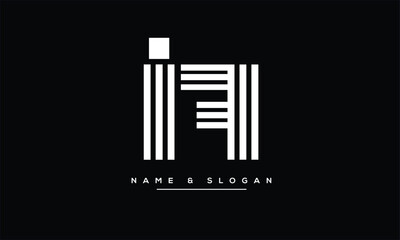 IF, FI, I, F Abstract Letters Logo Monogram