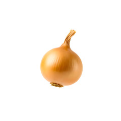 Golden onion smooth surface isolated on a transparent background