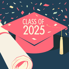 graduation cap diploma 2025