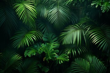 A green filter portrays a tropical forest as the epitome of an adventure nature background, highlighting the importance of ecology and conservation in a lifestyle of freedom and progress