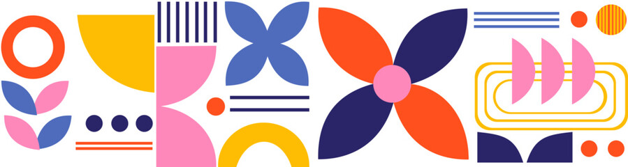  Geometric Mosaic Header Footer