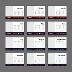Desk Calendar 2026 Template for Business and Personal Use
