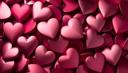 A multitude of rosy hearts