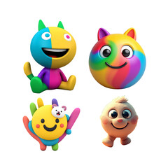 set of cartoon animals