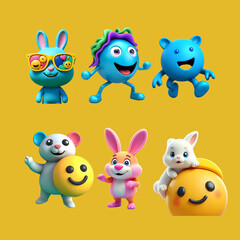 cartoon animal icons