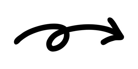 手書きのくるくる矢印