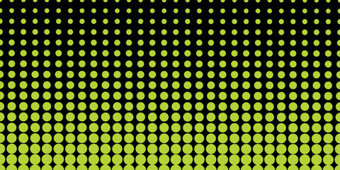 Abstract dotted background. Vector illustration. green and black background. Simple abstract ancient green color polka dot pattern on black background. Design for poster, card, sale banner, empty.