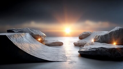 Bmx dirt track action at rugged jumps outdoor sports environment urban landscape dynamic viewpoint