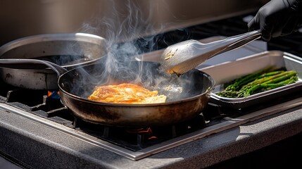 Chefs showcase culinary skills at city food festival in plaza outdoor event vibrant atmosphere community celebration