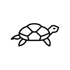 Outline a crawling turtle on a animal reptile