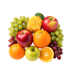 fruits on a white