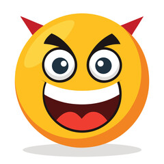 Mischievous Devil Emoji: AI-Generated Cartoon Illustration
