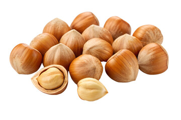 Obraz premium hazelnuts isolated on white