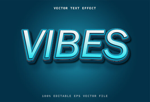 Vibes bold text effect editable modern lettering typography font style