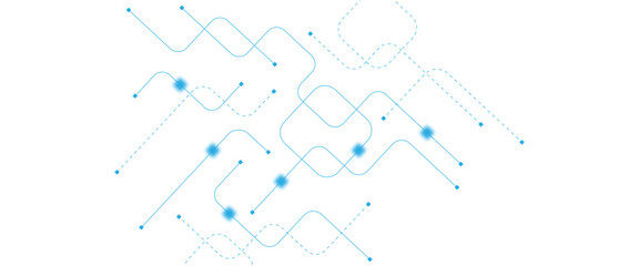Abstract futuristic technology background. Technology background with crossed lines and dots.
