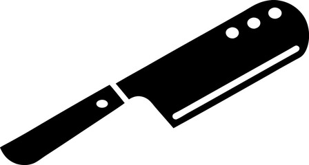 Cake Knife Silhouette Icon. Dessert Server Black and White Vector.