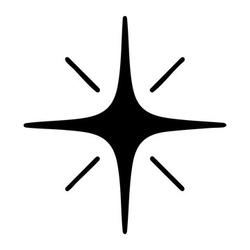 Twinkling Star with Motion Lines