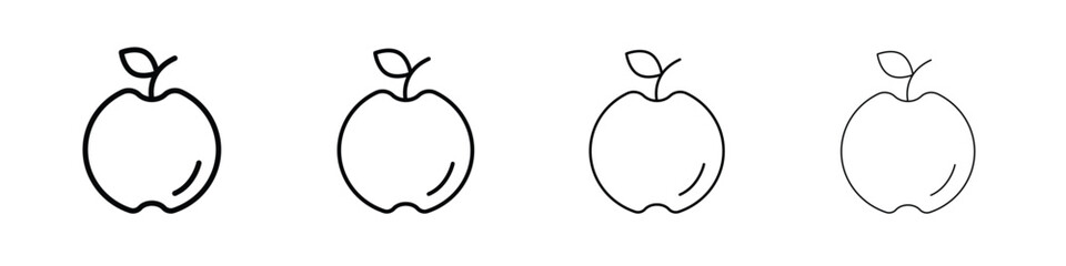 Apple icon illustration sign collection. vector symbol or logo.