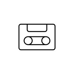 Obraz premium Cassette Tape Icon for Retro Interface