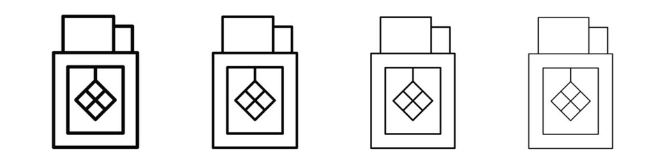 Eid mubarak envelope icon illustration sign collection. vector symbol or logo.