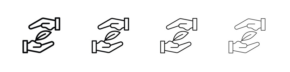 Environment protection icon illustration sign collection. vector symbol or logo.