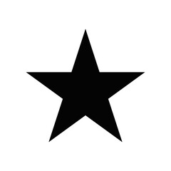 Obraz premium black star on a white