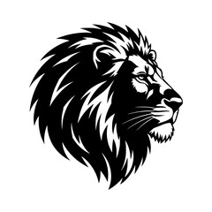 vector image of lion silhouette on white background
