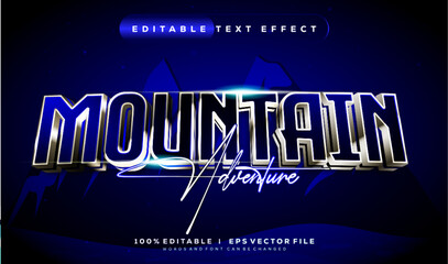 mountain adventure 3d vector text effect with modern style design