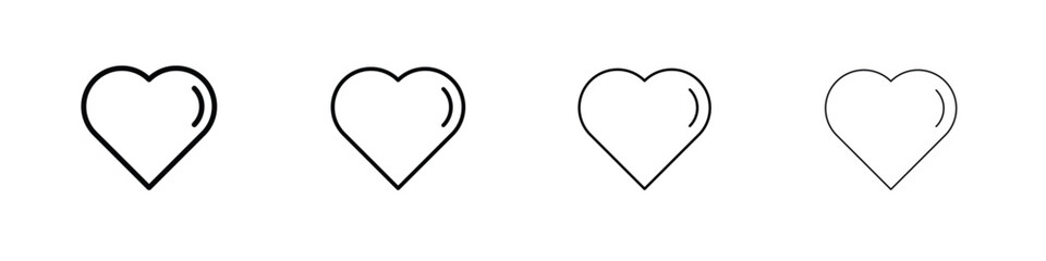 Heart icon illustration sign collection. vector symbol or logo.