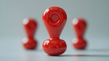 Red location markers