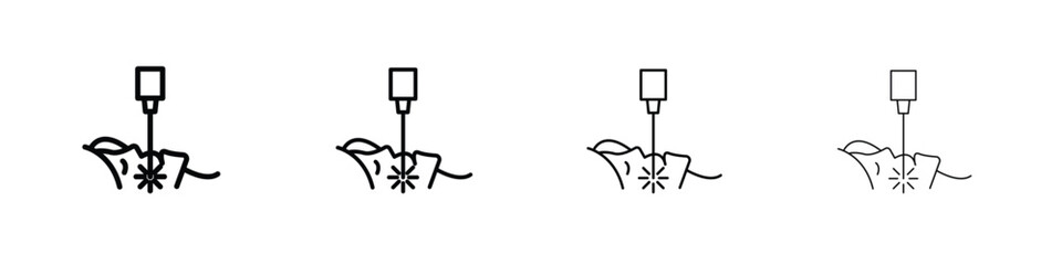 Laser anti aging beauty icon illustration sign collection. vector symbol or logo.