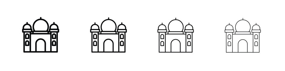 Mosque icon illustration sign collection. vector symbol or logo.