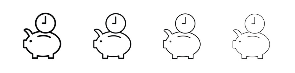 Save time icon illustration sign collection. vector symbol or logo.