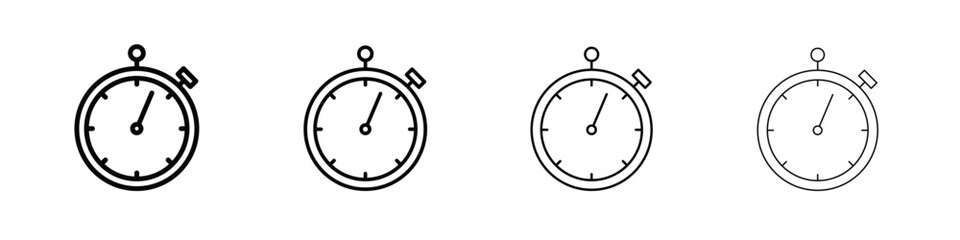 Stop watch icon illustration sign collection. vector symbol or logo.