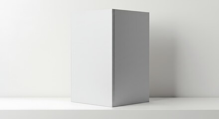 Open blank white box on white background with empty packaging and cardboard container design
