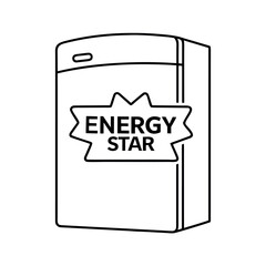 Energy Star Appliance Badge Design for Eco Friendly Products and Energy Efficiency Promotion