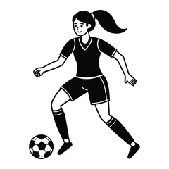 Female Soccer Player Silhouette
