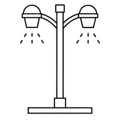 Tall LED Street Light Post with Glow Lines Design