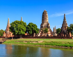 Fototapeta premium Ancient temple ruins, serene landscape