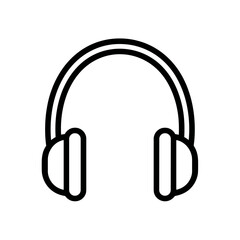 Headphones icon with bold outline and clean design
