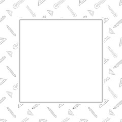 construction frame. doodle construction tool square frame. hand drawn construction frame background. construction tool background