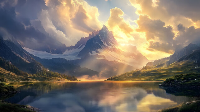 Mountain Chain With Mammatus Storm Clouds F755008A